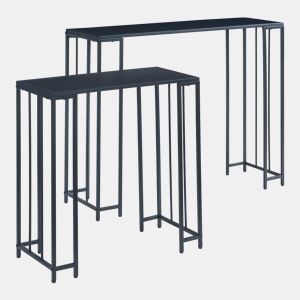 Conjunto de 2 mesas de consola Ørsta - Preto en.casa