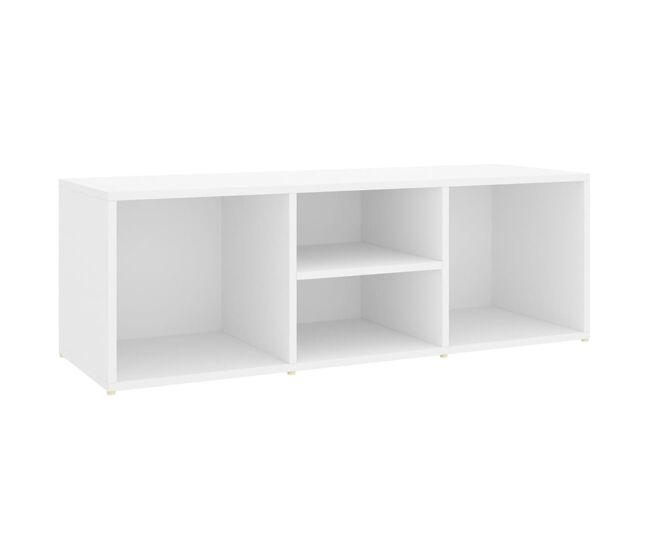 Vidaxl banco zapatero de madera contrachapada blanco 105x35x35 cm
