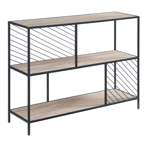 Övertorneå Mesa de consola - 100x30x75cm - Efeito pretocarvalho