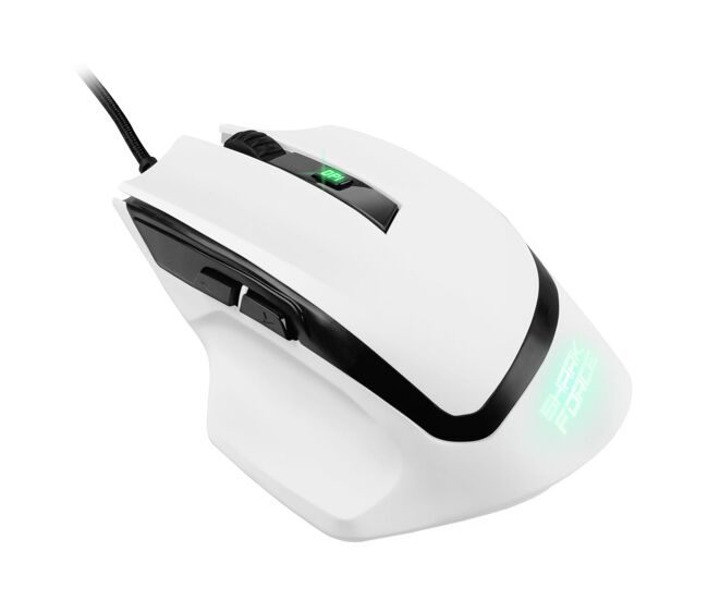 Ratón gaming sharkoon shark force ii blanco