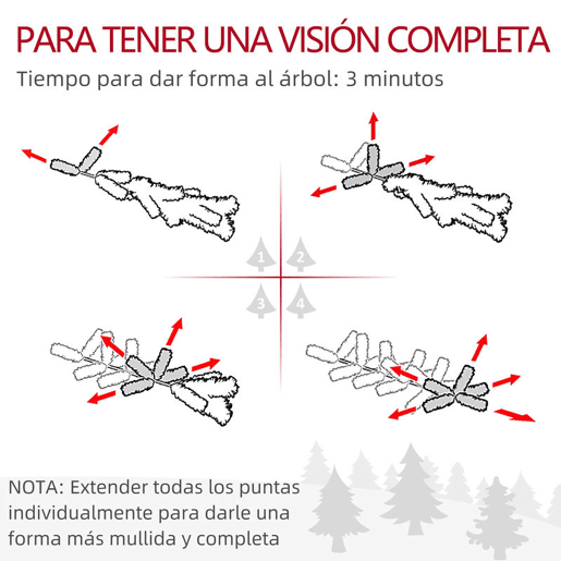 HOMCOM Árvore de Natal 60 cm Árvore de Natal Artificial de Mesa com 20 Luzes LED 141 Ramos 5 Pinhas 5 Bagas Vermelhas e Suporte de Metal Árvore Natalícia para Interior Verde