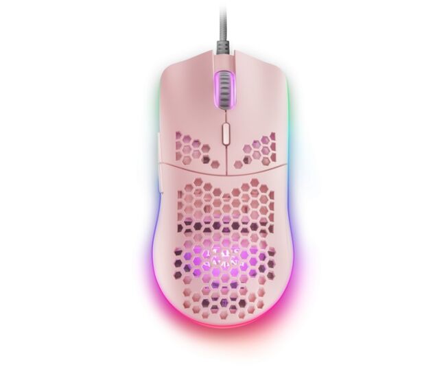 Ratón gaming con led mars gaming mmax rgb - rosa