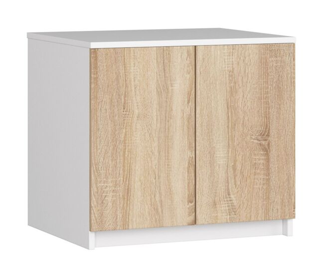 Módulo superior de armario akord s60 wengué 60 cm 2 puertas color wengué mate 2 estantes 60x51x55 cm