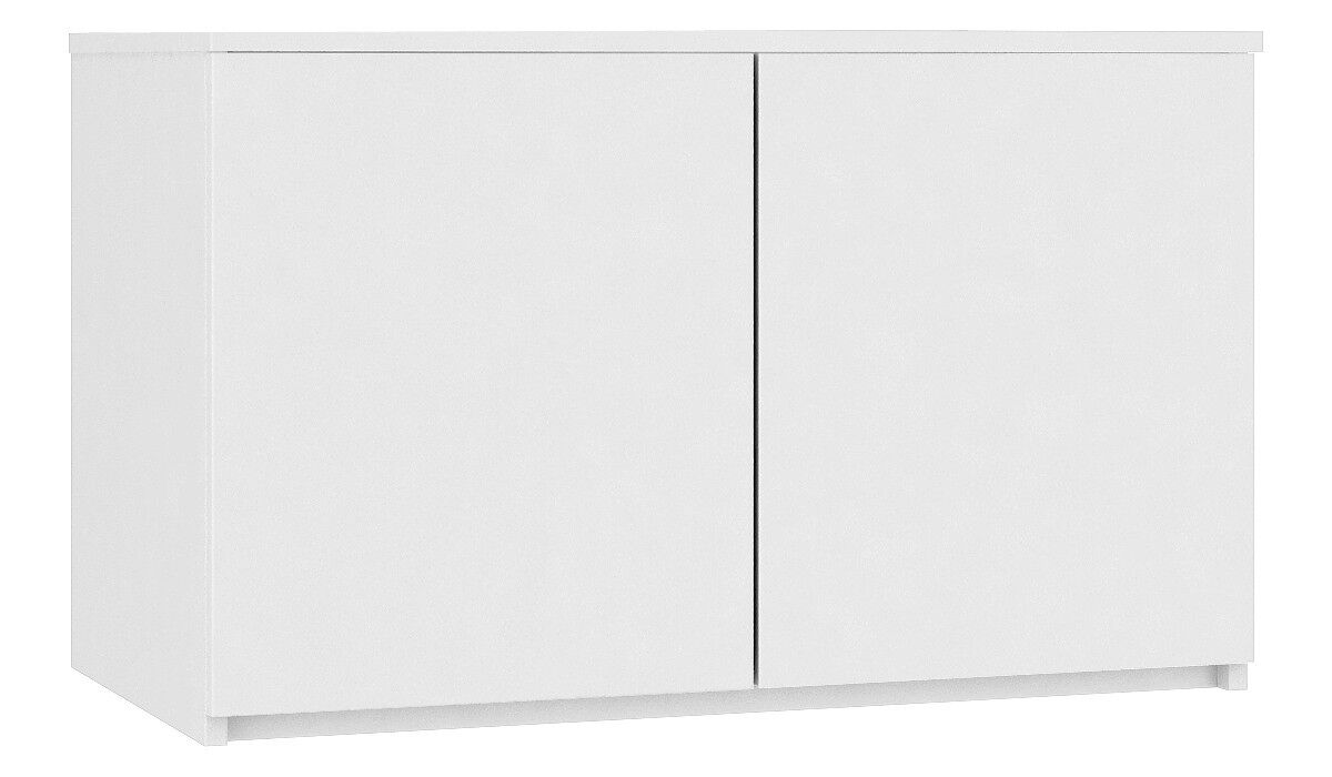 Módulo superior de armario akord s90 blanco 90 cm 2 puertas color blanco mate 2 estantes 90x51x55 cm