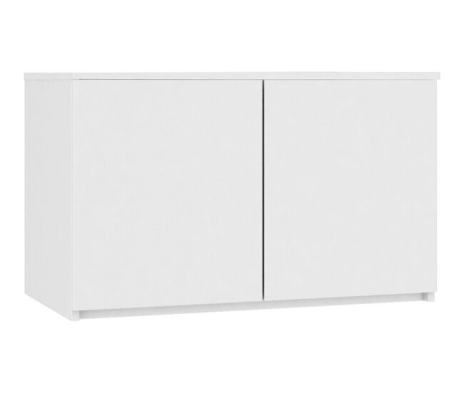 Módulo superior de armario akord s90 blanco 90 cm 2 puertas color blanco mate 2 estantes 90x51x55 cm