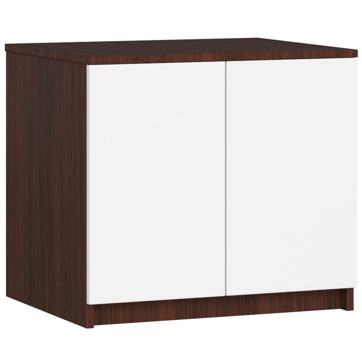Módulo superior de armario akord s60 wengué 60 cm 2 puertas color wengué mate 2 estantes 60x51x55 cm