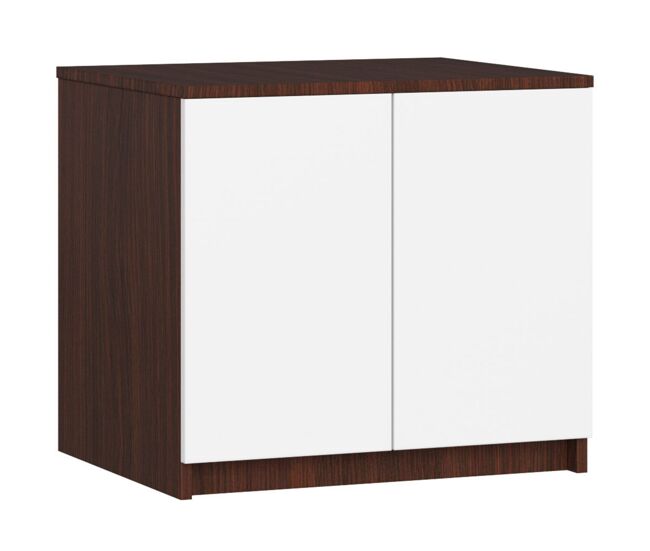 Módulo superior de armario akord s60 wengué 60 cm 2 puertas color wengué mate 2 estantes 60x51x55 cm