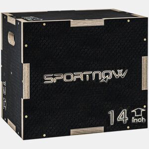 SPORTNOW Caixa Pliométrica com 3 Alturas Diferentes Caixa de Saltos para Treino de Força em Casa Escritório Ginásio CrossFit Carga 120 kg 40,5x35,5x30,5 cm Preto