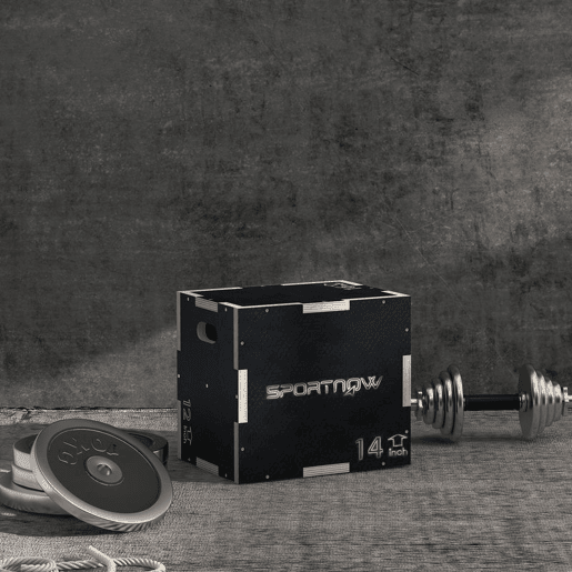 SPORTNOW Caixa Pliométrica com 3 Alturas Diferentes Caixa de Saltos para Treino de Força em Casa Escritório Ginásio CrossFit Carga 120 kg 40,5x35,5x30,5 cm Preto
