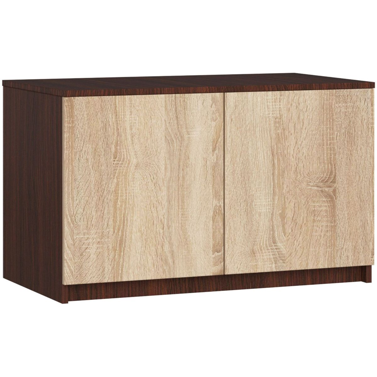 Módulo superior de armario akord s90 wengué 90 cm 2 puertas color roble sonoma mate 2 estantes 90x51x55 cm