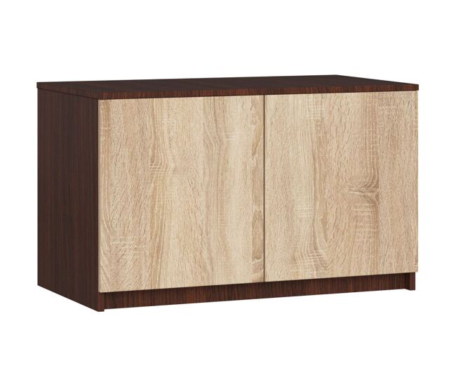 Módulo superior de armario akord s90 wengué 90 cm 2 puertas color roble sonoma mate 2 estantes 90x51x55 cm