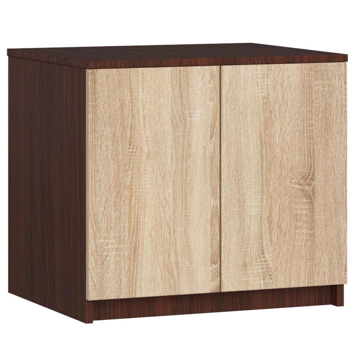 Altillo para armario akord s60 wenge 60 cm 2 puertas frente en color wenge 2 estantes 60x51x55 cm