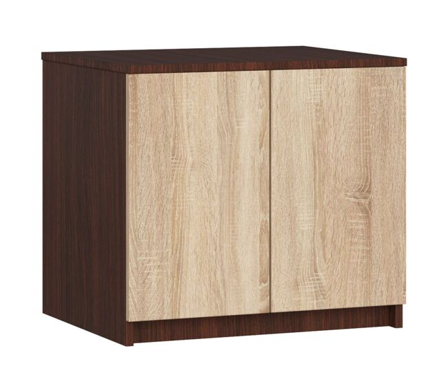 Altillo para armario akord s60 wenge 60 cm 2 puertas frente en color wenge 2 estantes 60x51x55 cm