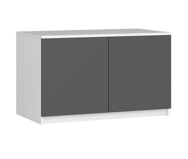 Módulo superior de armario akord s90 blanco 90 cm 2 puertas color grafito gris mate 2 estantes 90x51x55 cm