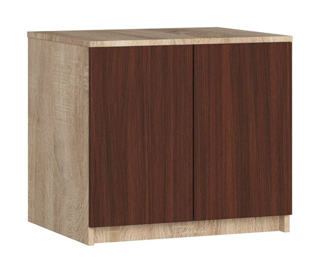 Módulo superior de armario akord s60 wengué 60 cm 2 puertas color wengué mate 2 estantes 60x51x55 cm