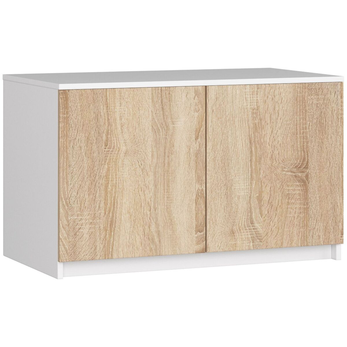 Módulo superior de armario akord s90 blanco 90 cm 2 puertas color roble sonoma mate 2 estantes 90x51x55 cm
