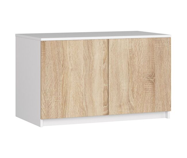 Módulo superior de armario akord s90 blanco 90 cm 2 puertas color roble sonoma mate 2 estantes 90x51x55 cm