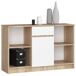 Cómoda B17 AKORD con 1 cajon y 6 estantes 120 Cómoda B17 AKORD con 1 cajon y 6 estantes 120 Blanco/ Madera