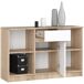 Cómoda B17 AKORD con 1 cajon y 6 estantes 120 Cómoda B17 AKORD con 1 cajon y 6 estantes 120 Blanco/ Madera