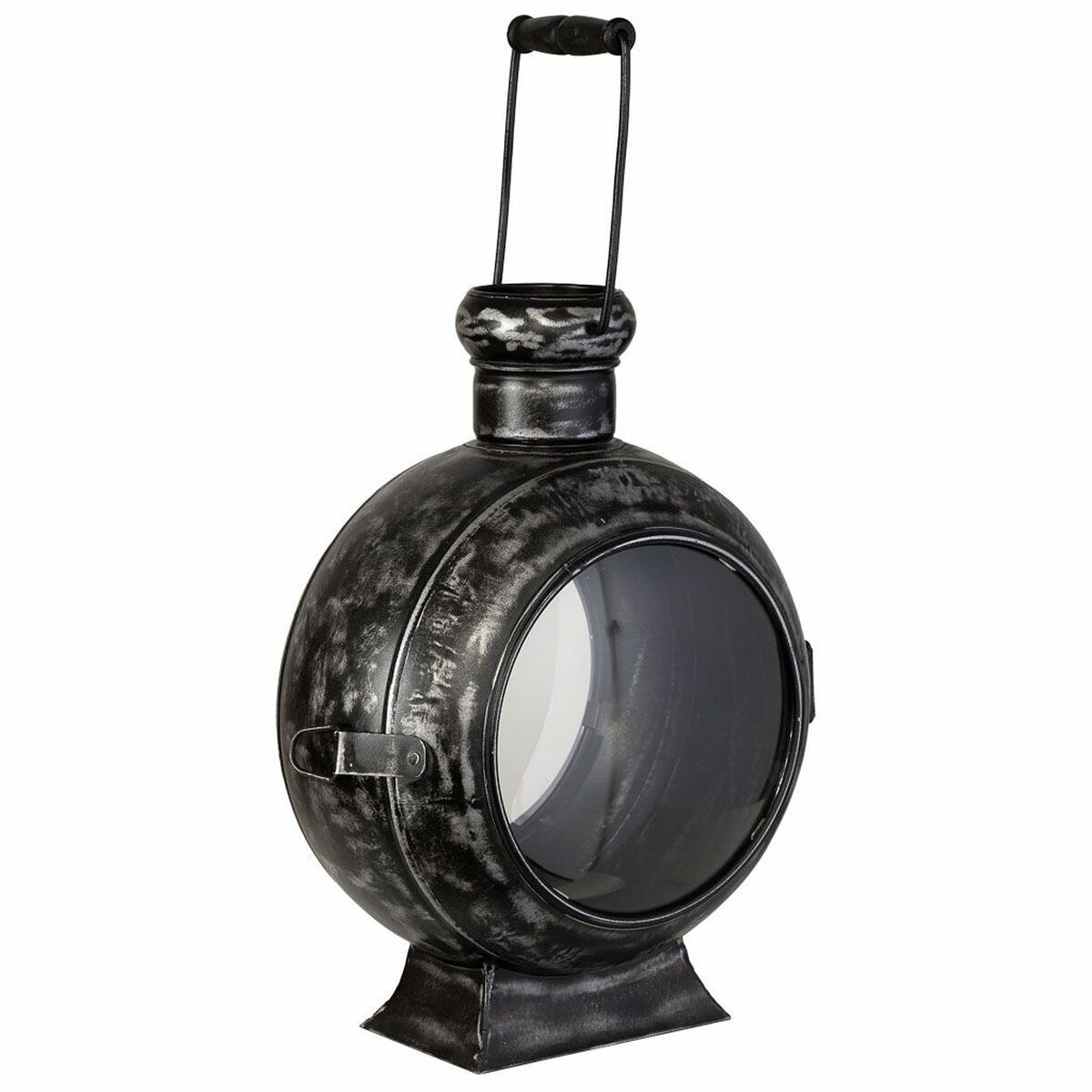 Candelabro alexandra house living negro vidrio hierro 21 x 40 x 29 cm