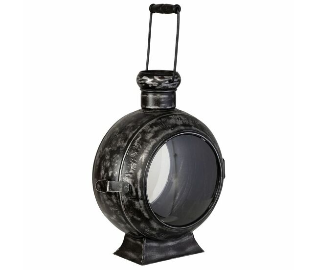 Candelabro alexandra house living negro vidrio hierro 21 x 40 x 29 cm