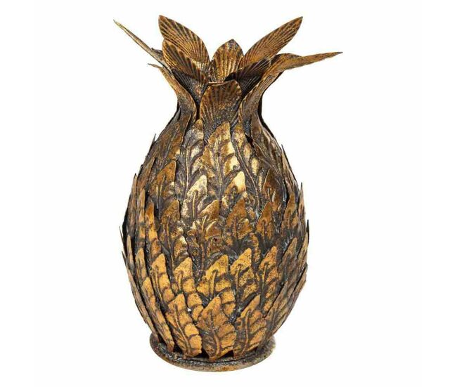 Candelabro alexandra house living dorado hierro 15 x 26 x 15 cm piña