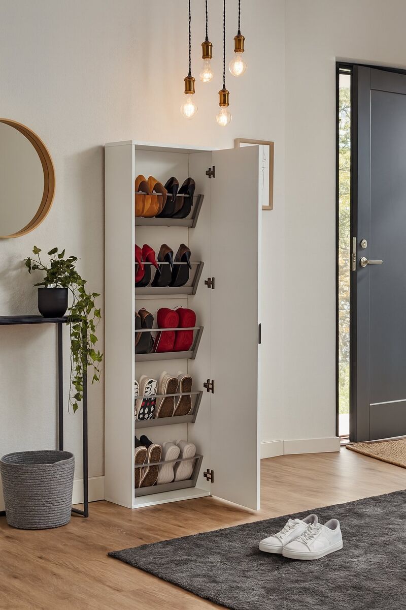 Sapateira com efeito madeira