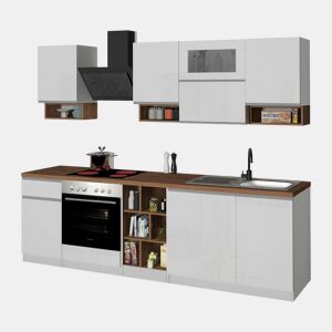 Cozinha com 19 Prateleiras em Madeira Nobilitada