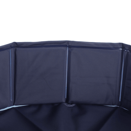 PawHut Piscina Dobrável para Cães Gatos Banheira Portátil para Animais de Estimação PVC Antiderrapante Múltiplo Uso para Interior e Exterior Ø80x20 cm Azul