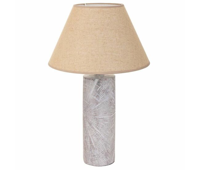 Lámpara de mesa alexandra house living plata poliresina 220-240 v 14 x 51 x 14 cm
