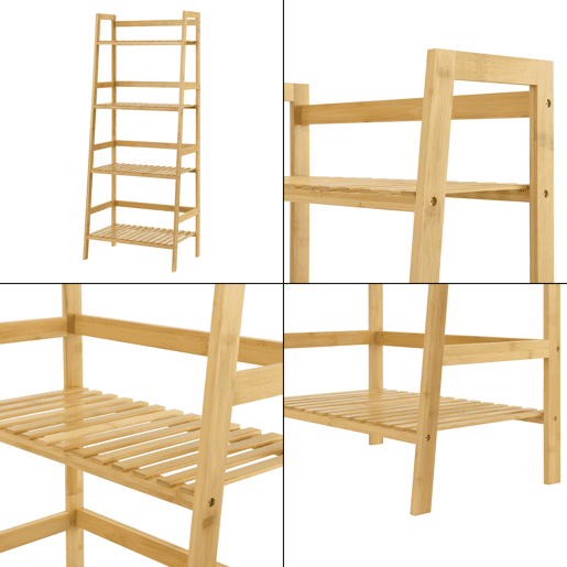 Prateleira de escada em bambu Vinje 48 x 32 x 123 cm en.casa
