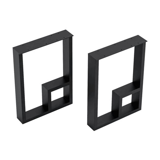 Conjunto de 2 pernas de mesa de apoio Kauhava aço 42x30cm - Preto en.casa