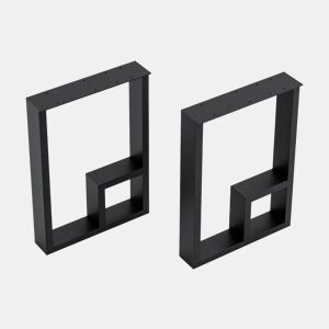 Conjunto de 2 pernas de mesa de apoio Kauhava aço 42x30cm - Preto en.casa