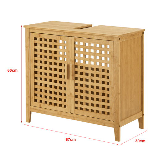 Móvel de apoio Ingmarsö em bambu 60 x 67 x 30 cm natural en.casa