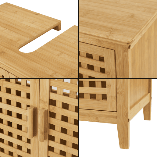 Móvel de apoio Ingmarsö em bambu 60 x 67 x 30 cm natural en.casa