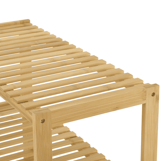 Prateleira de bambu Nyköping 3 níveis 58 x 26 x 66 cm - Efeito de madeira en.casa