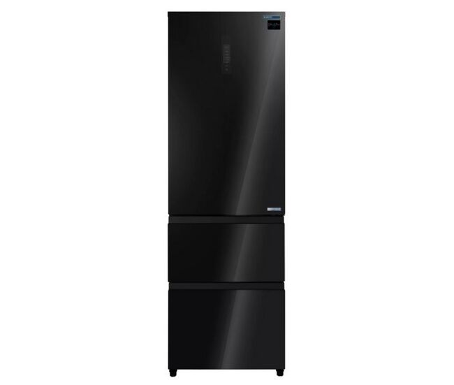 Frigorifico frances infiniton frd-401t91neg, 401 l, 190 cm, e, no frost, cristal negro