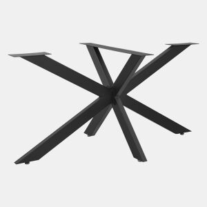 Perna de mesa em forma de estrela Oberau em aço e ferro 85 x 85 x 71 cm - Preto mate en.casa
