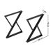 Set de 2 patas de mesa Karvia forma triangular acero 55x7 Set de 2 patas de mesa Karvia forma triangular acero 55x7 Negro