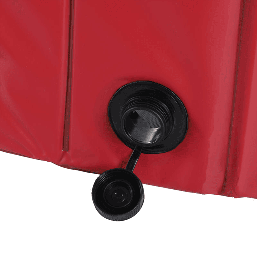 PawHut Piscina Dobrável para Cães Gatos Banheira Portátil para Animais de Estimação PVC Antiderrapante Múltiplo Uso para Interior e Exterior Ø160x30 cm Vermelho
