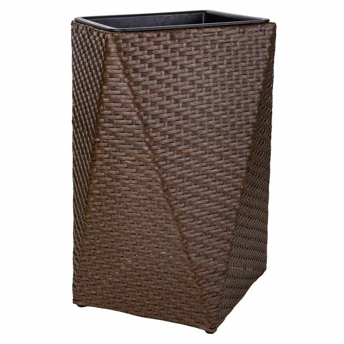 Macetero alexandra house living marrón oscuro hierro ratán plástico 31 x 56 x 31 cm