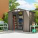 Cobertizo de Jardín Acero Galvanizado Outsunny Cobertizo de Jardín Acero Galvanizado Outsunny Marrón