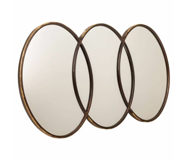 Espejo de pared alexandra house living dorado vidrio hierro 3 x 60 x 103 cm