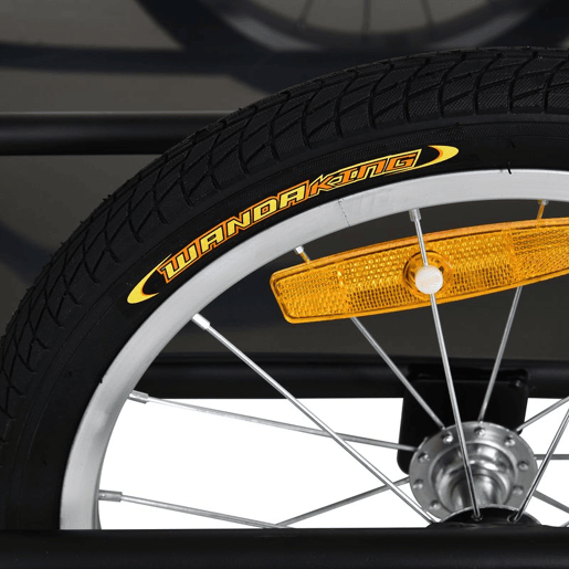 PawHut Reboque Trailer de bicicleta para carga de 450 kg Carregamento de Bagagem Armação de aço Leve com refletores