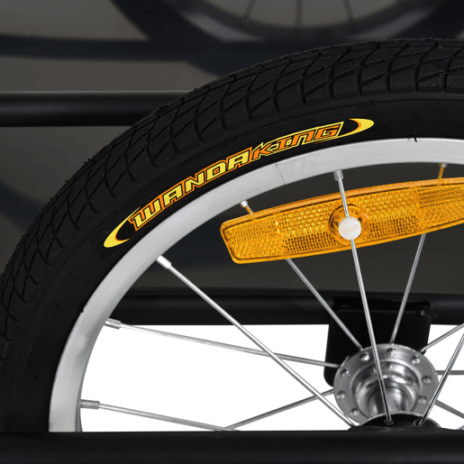 PawHut Reboque Trailer de bicicleta para carga de 450 kg Carregamento de Bagagem Armação de aço Leve com refletores