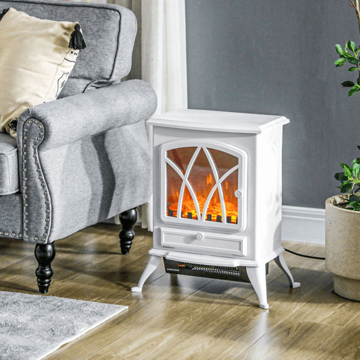 HOMCOM Lareira Elétrica Portátil Lareira Elétrica com Efeito de Chama Realista Potência 1000W2000W 45x28,5x54 cm Branco HOMCOM Lareira Elétrica Portátil Lareira Elétrica com Efeito de Chama Realista Potência 1000W2000W 45x28,5x54 cm Branco