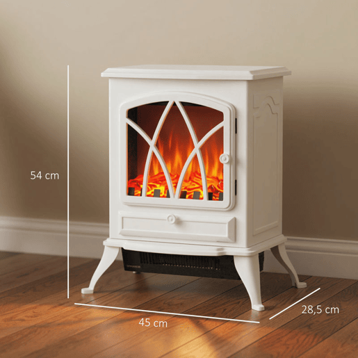 HOMCOM Lareira Elétrica Portátil Lareira Elétrica com Efeito de Chama Realista Potência 1000W2000W 45x28,5x54 cm Branco HOMCOM Lareira Elétrica Portátil Lareira Elétrica com Efeito de Chama Realista Potência 1000W2000W 45x28,5x54 cm Branco
