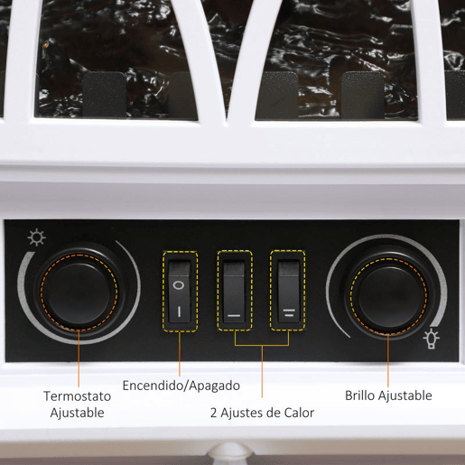 HOMCOM Lareira Elétrica Portátil Lareira Elétrica com Efeito de Chama Realista Potência 1000W2000W 45x28,5x54 cm Branco HOMCOM Lareira Elétrica Portátil Lareira Elétrica com Efeito de Chama Realista Potência 1000W2000W 45x28,5x54 cm Branco