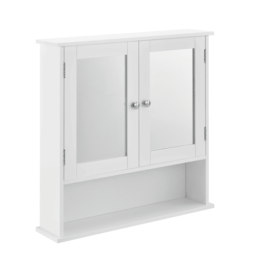 Móvel de parede para casa de banho MDF 58x56x13cm - Branco en.casa