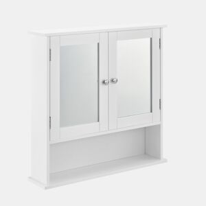 Móvel de parede para casa de banho MDF 58x56x13cm - Branco en.casa